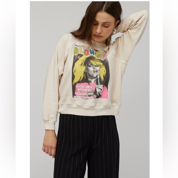 DAYDREAMER Blondie Showtime Raglan Crew Sweatshirt M NWOT - Picture 2 of 11